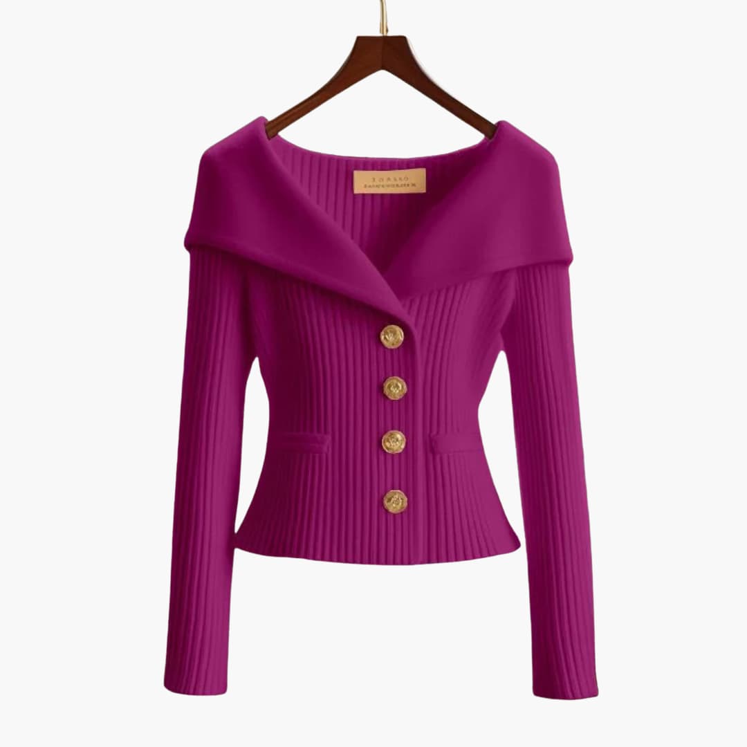 Kim™ | Button-up Cardigan | Violet / One Size Fits All | Toronty Ottawa