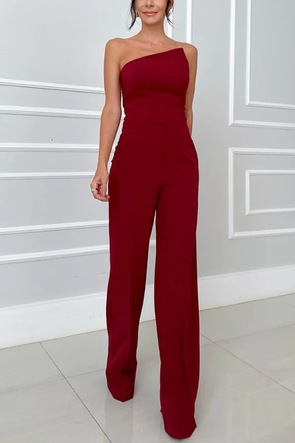 Mira™ | Minimalist One-Shoulder | Bordeaux Red / XS | Toronty Ottawa