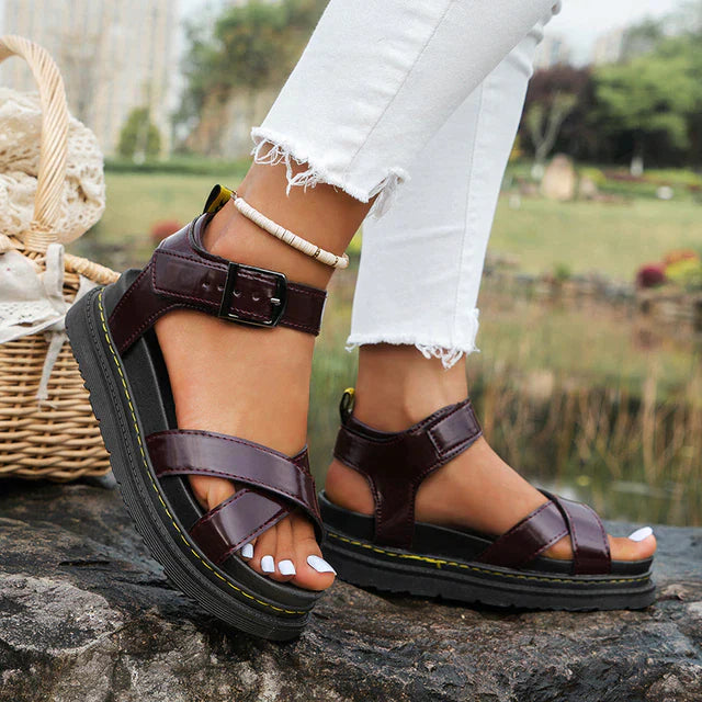 Madeline™ | Everyday Sandals | Burgundy / 4 | Toronty Ottawa