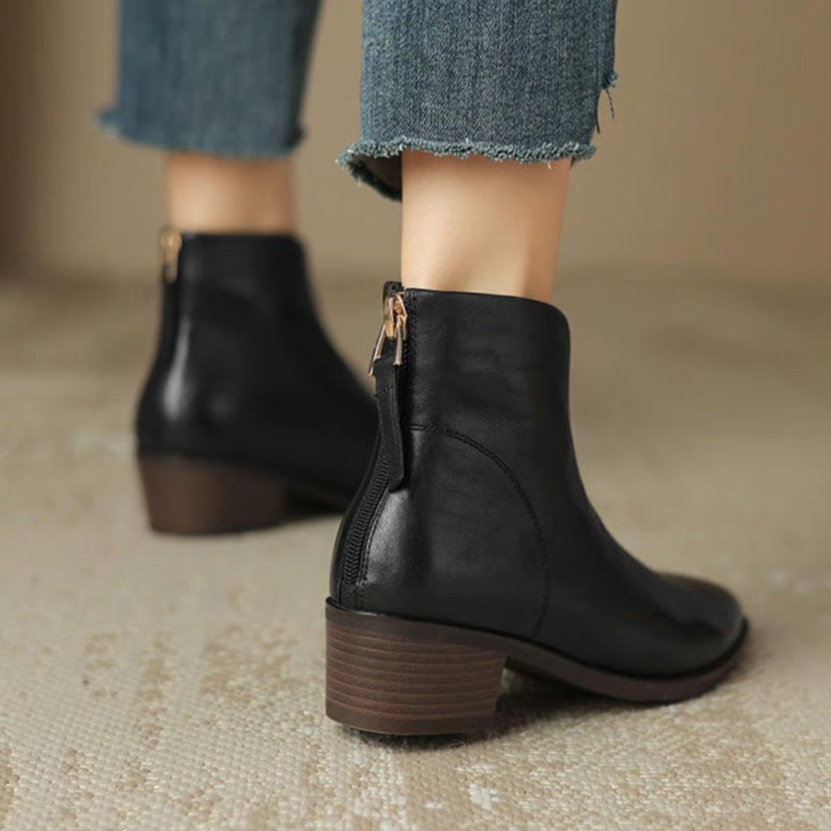 Anita Luxe Low-Heel Ankle Boots