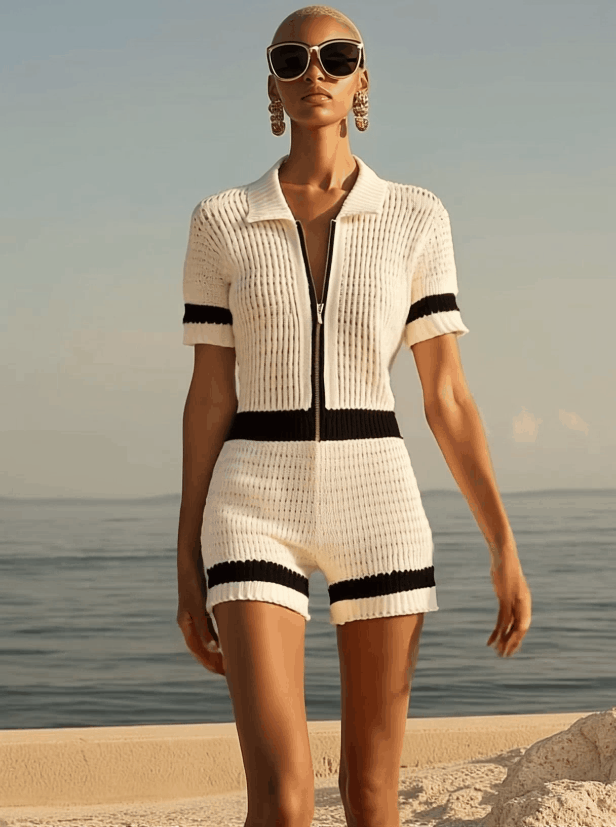 ZyraFlex™ | Knit Shorts | Jumpsuit / White / S | Toronty Ottawa