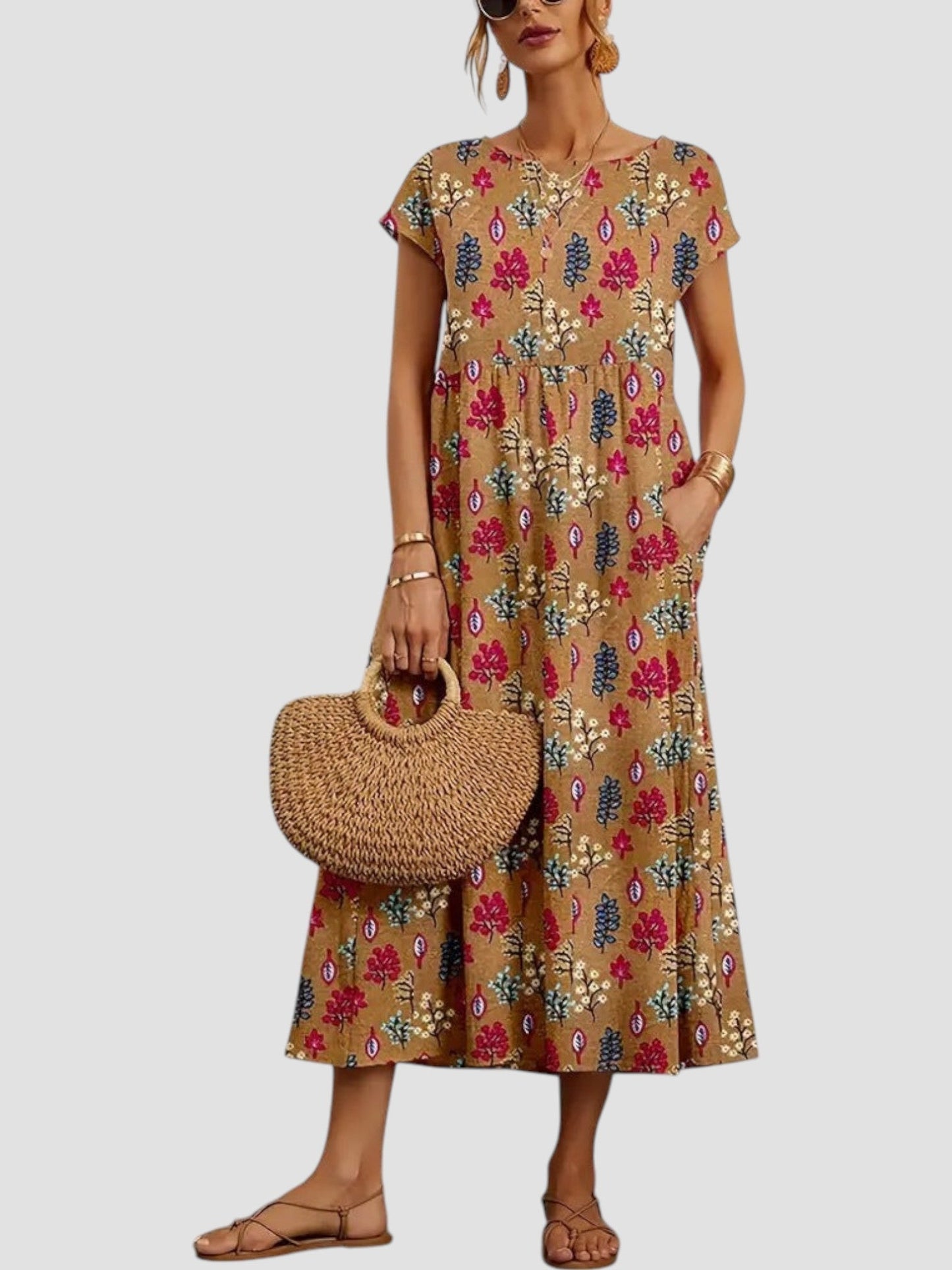 Rose™ | Summer Dress | Khaki / S | Toronty Ottawa