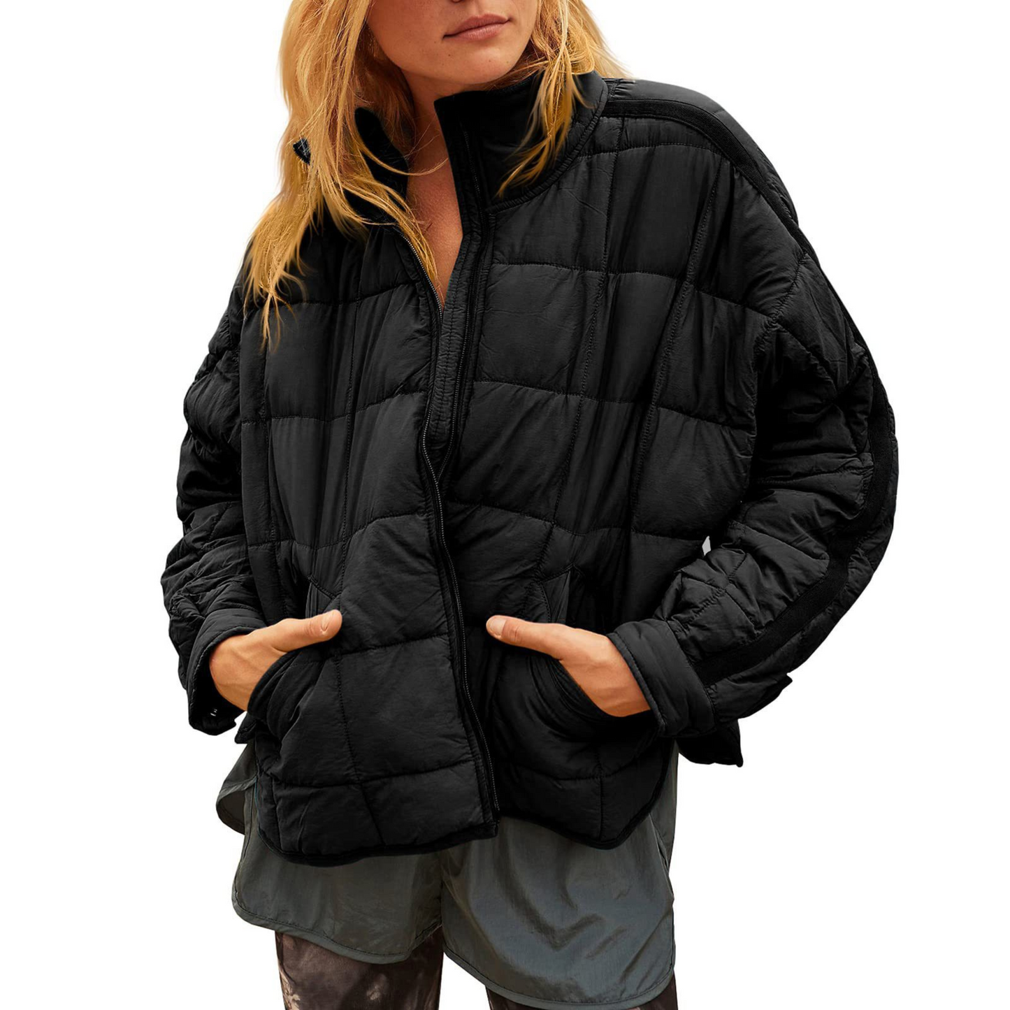 April | Lightweight Compact Zip Puffer Jacket
