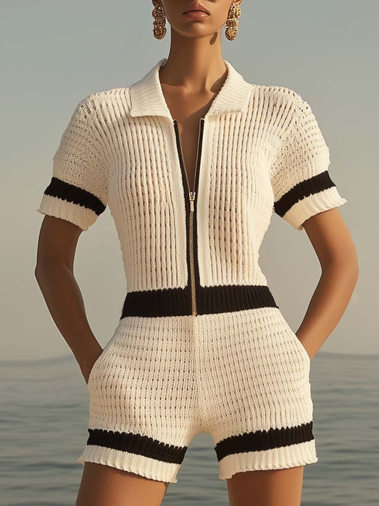 ZyraFlex™ | Knit Shorts | Jumpsuit / White / S | Toronty Ottawa