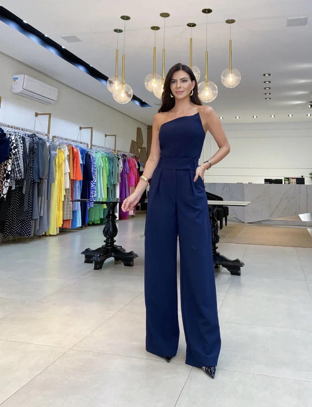 Mira™ | Minimalist One-Shoulder | Blue / XS | Toronty Ottawa