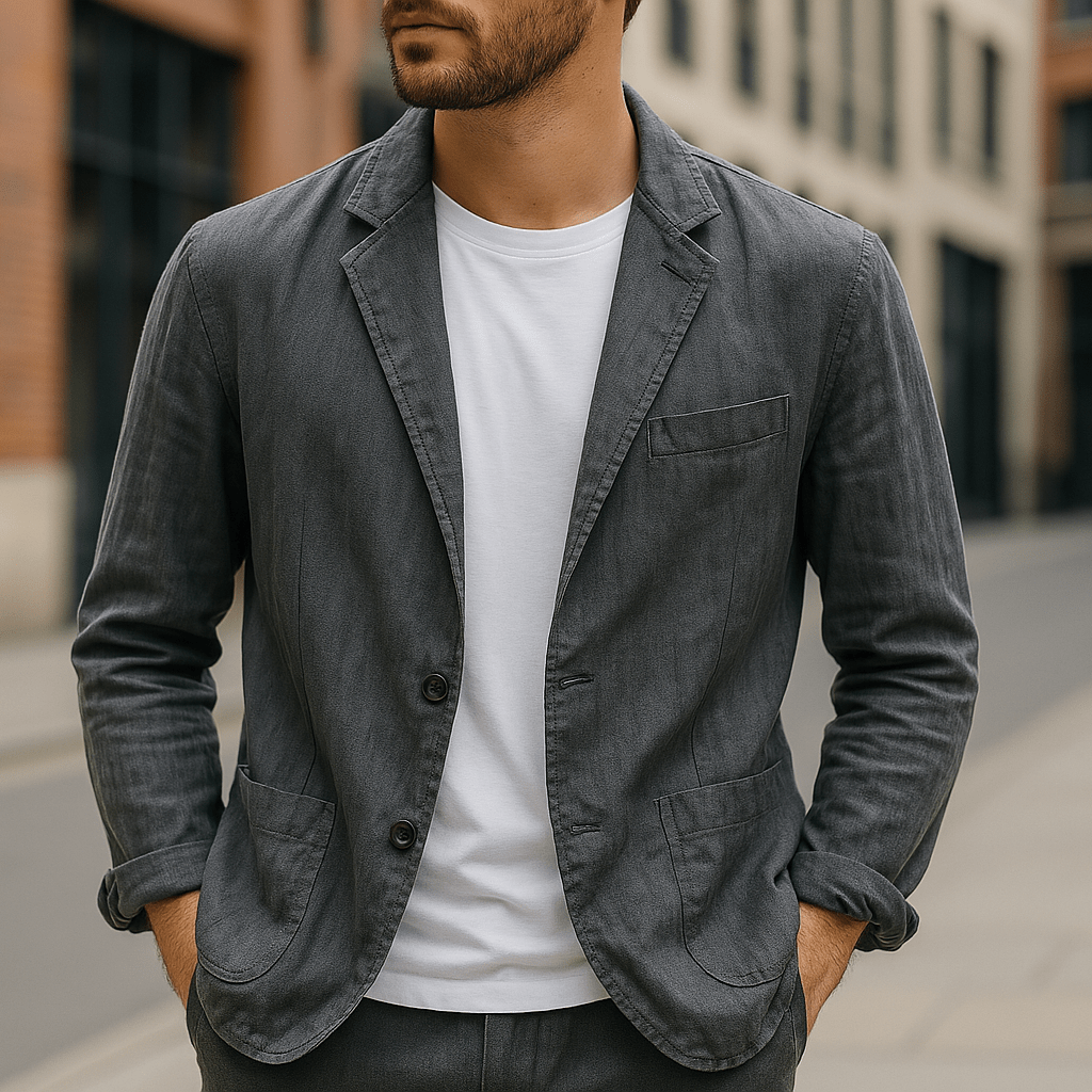 Varenzo™ | Blend Blazer | Gray / S | Toronty Ottawa