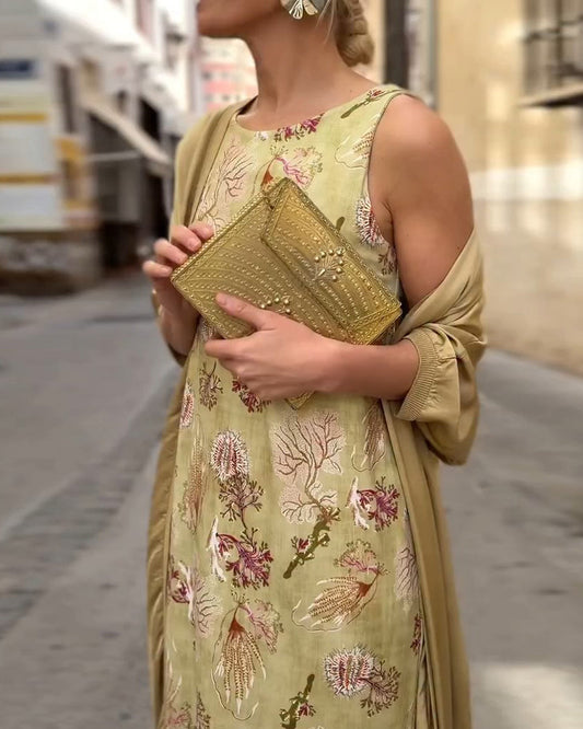Luna Cardigan Maxi Dress Set