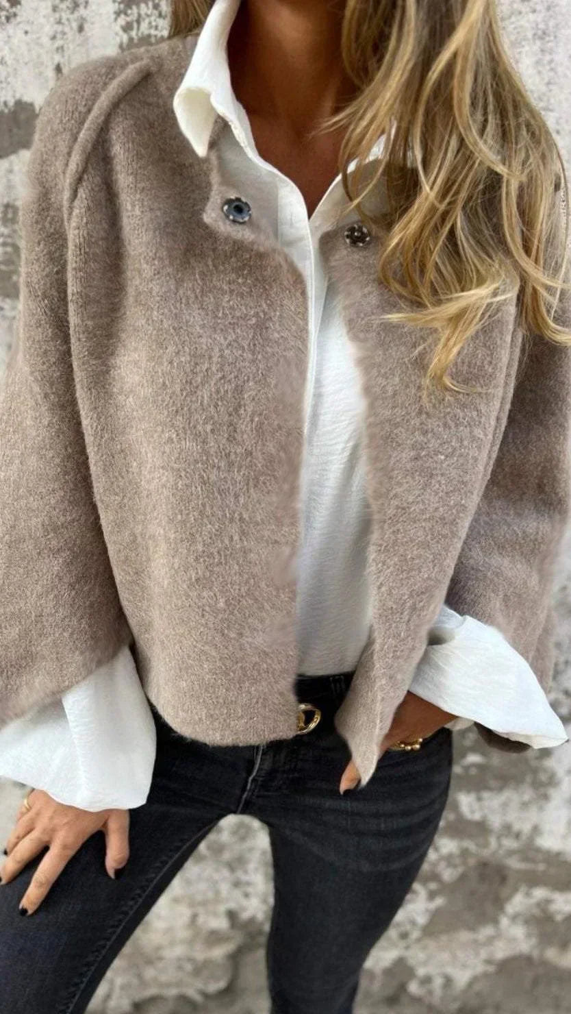 Celeste™ | Round-neck Coat | Beige / S | Toronty Ottawa
