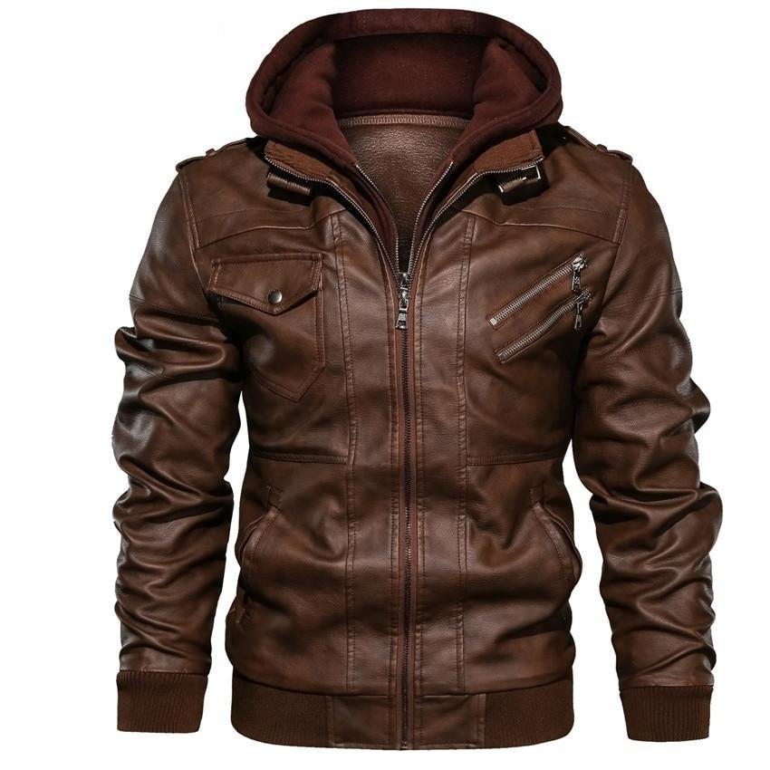 Ryder | Synthetic Leather Biker Jacket