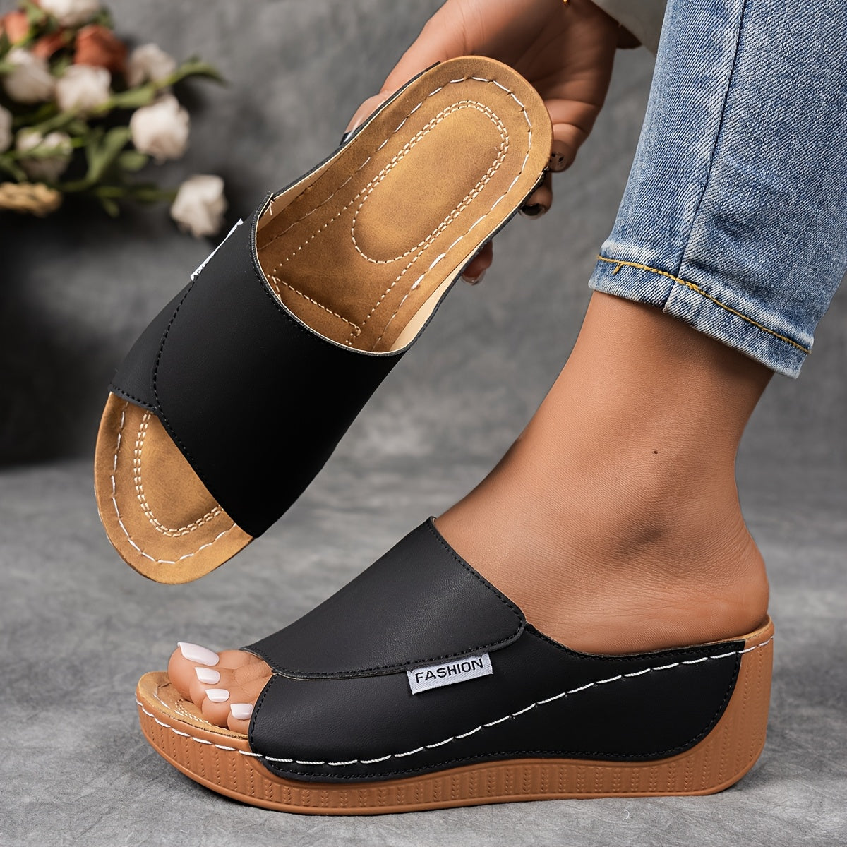 Chantal – Easy Elegance Slip-On Sandals™ | Black / 5 | Toronty Ottawa