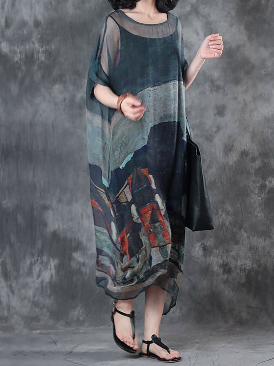 Florence™ | Maxi Dress | Gray Blue(Two Pieces:Dress + Vest) / M | Toronty Ottawa