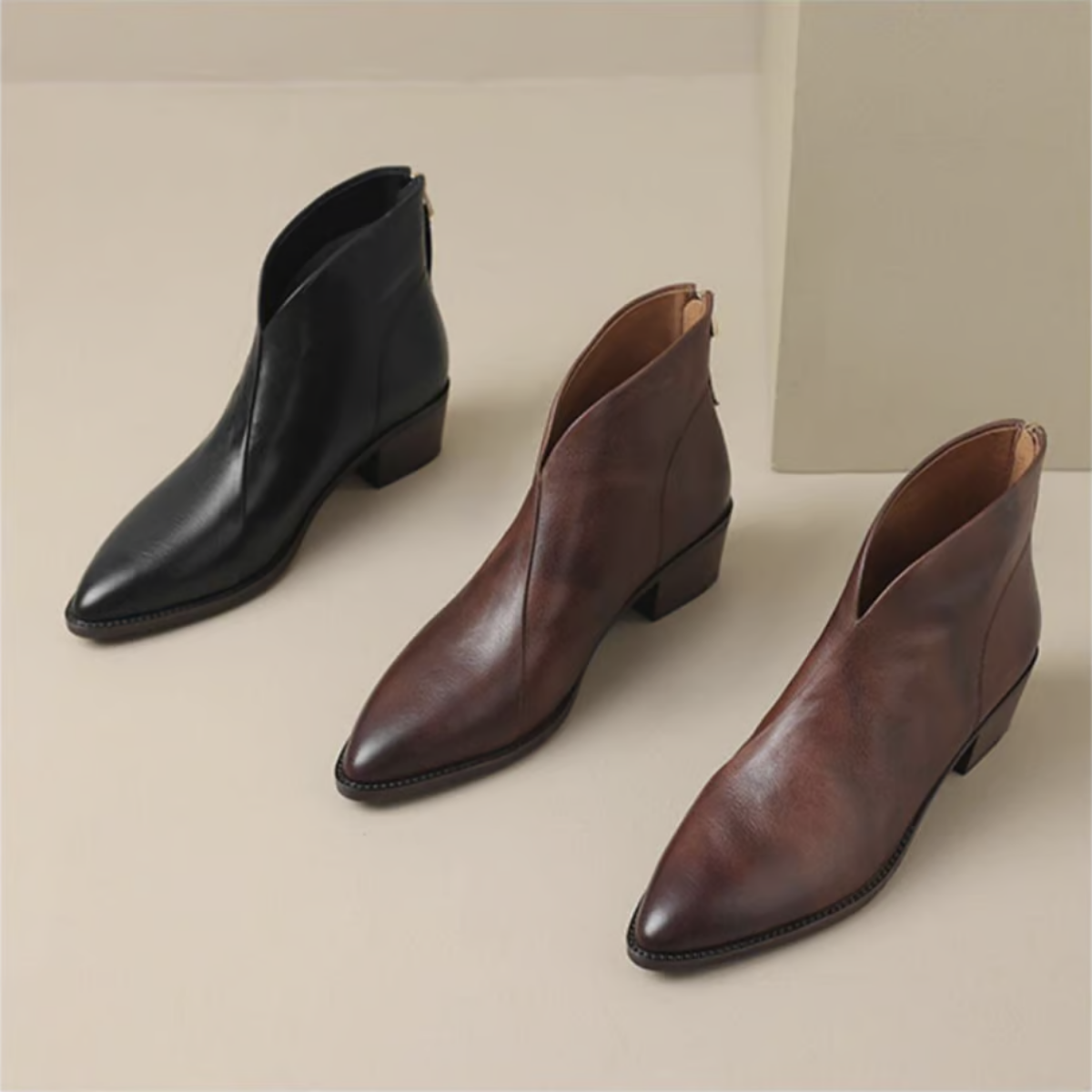 Anita Luxe Low-Heel Ankle Boots