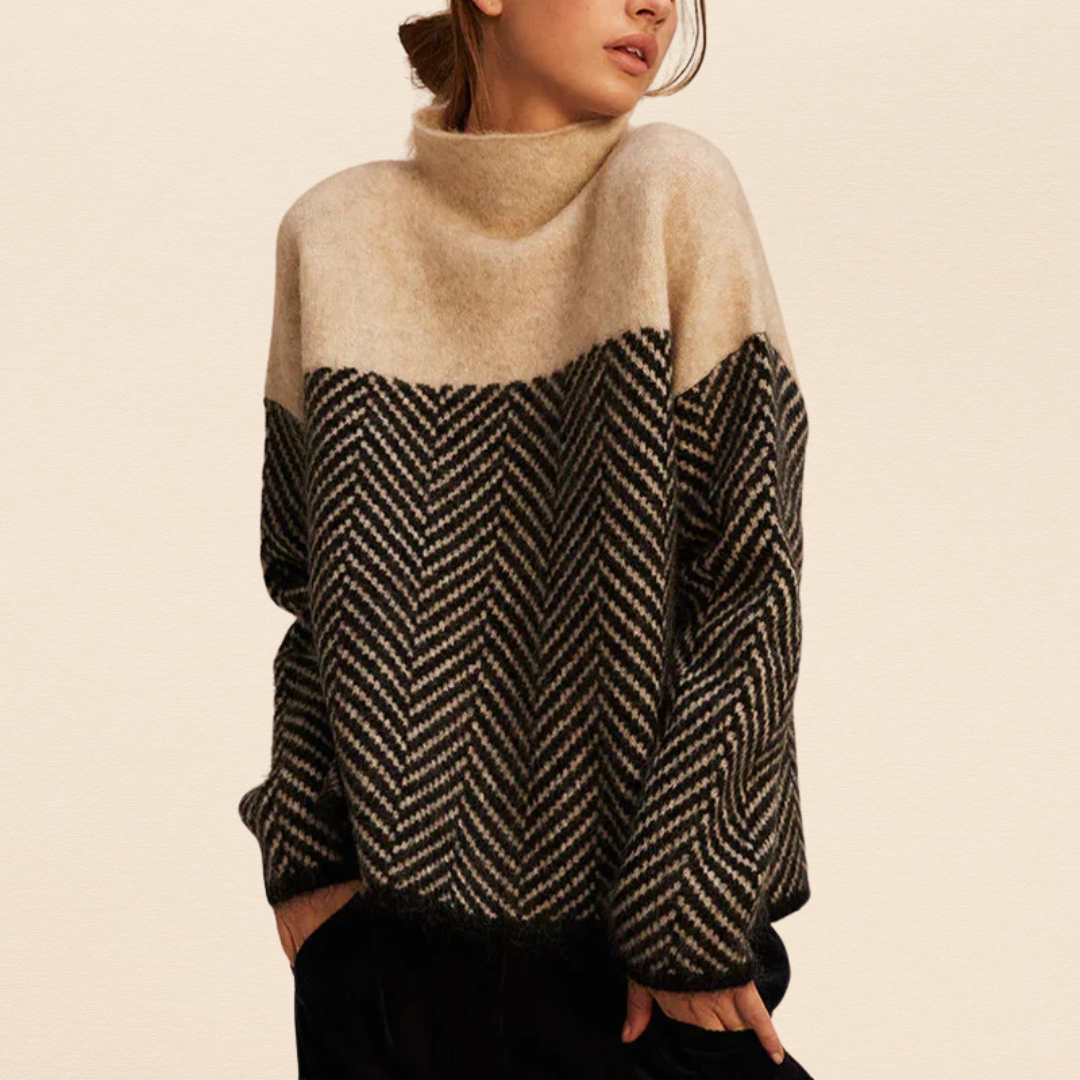 Olivia™ | Turtleneck Sweater | Beige / XS | Toronty Ottawa