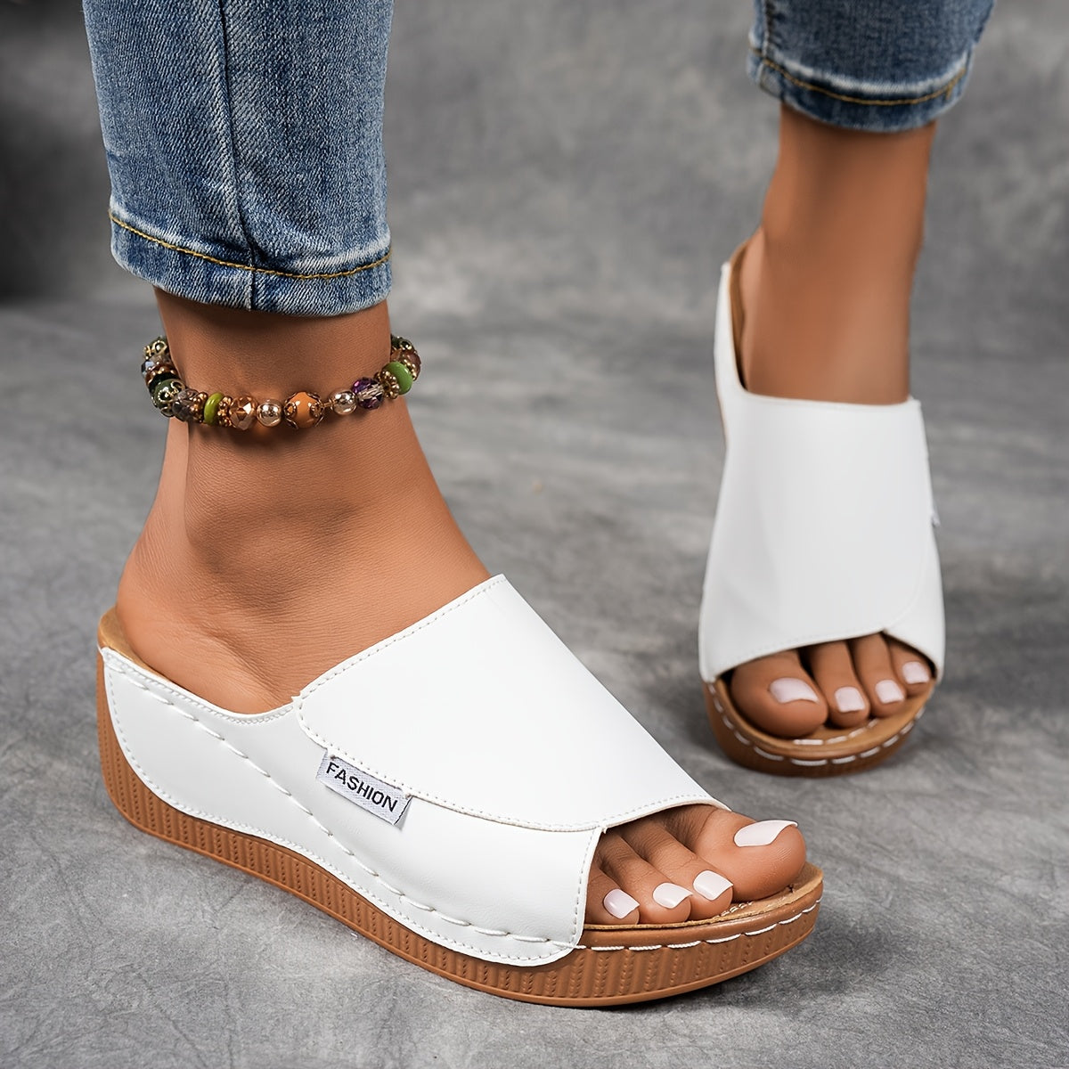 Chantal – Easy Elegance Slip-On Sandals™ | White / 5 | Toronty Ottawa