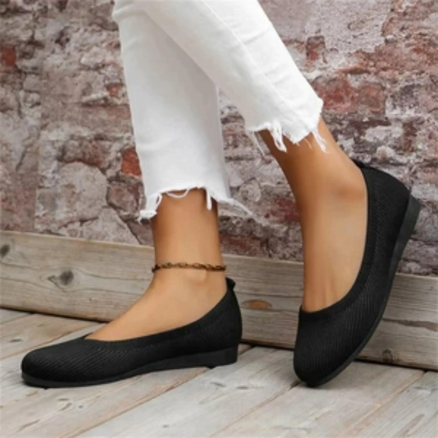 Rosalie Flat-Sole Slip-On Shoes