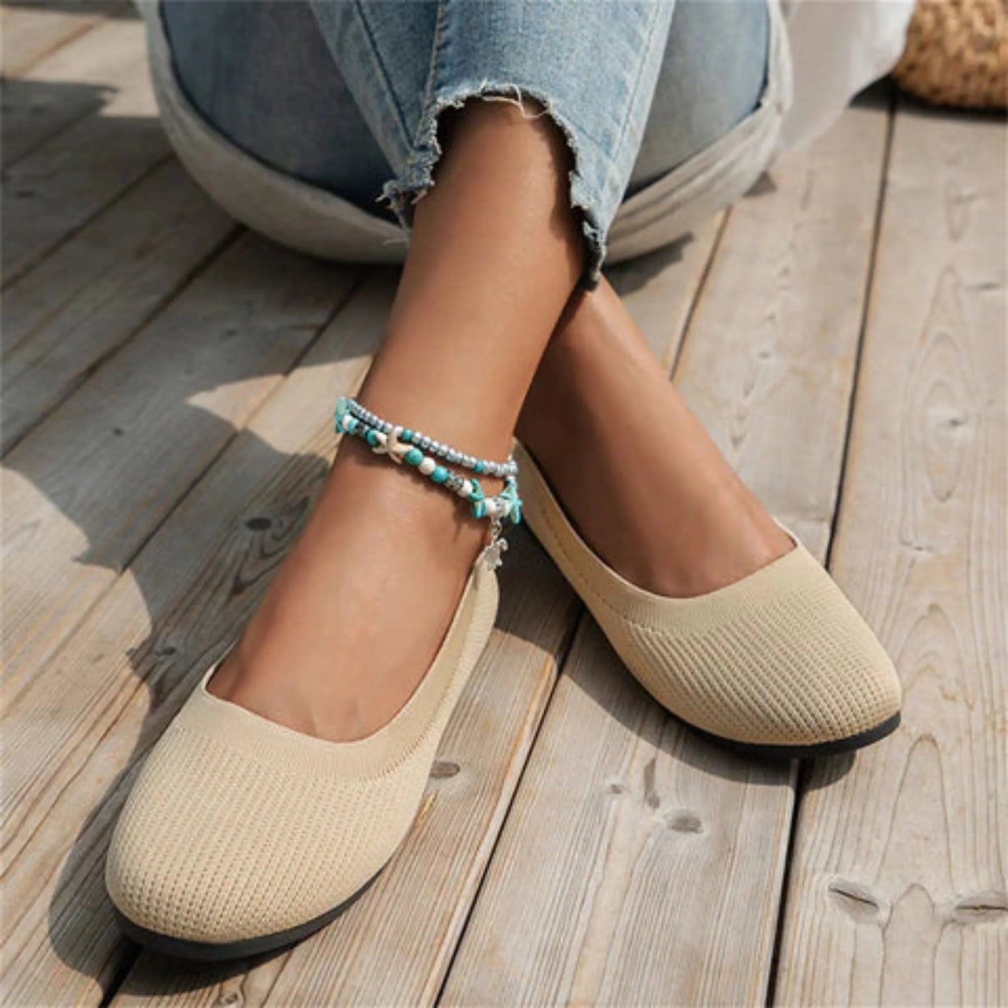 Rosalie Flat-Sole Slip-On Shoes