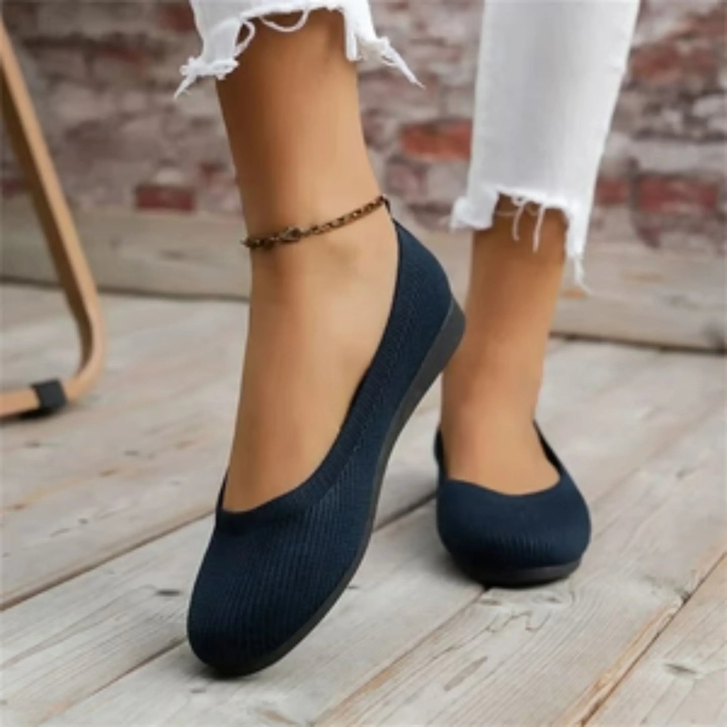 Rosalie Flat-Sole Slip-On Shoes