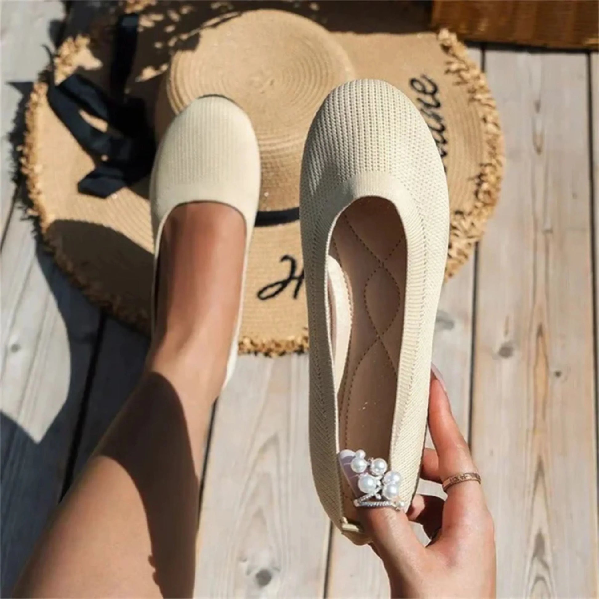 Rosalie Flat-Sole Slip-On Shoes