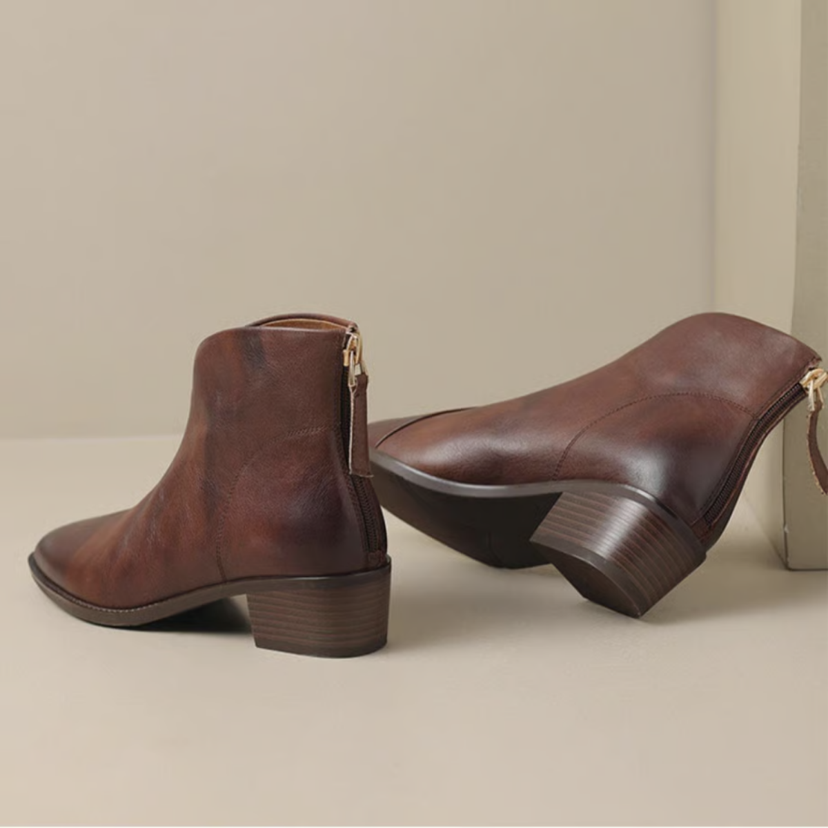Anita Luxe Low-Heel Ankle Boots