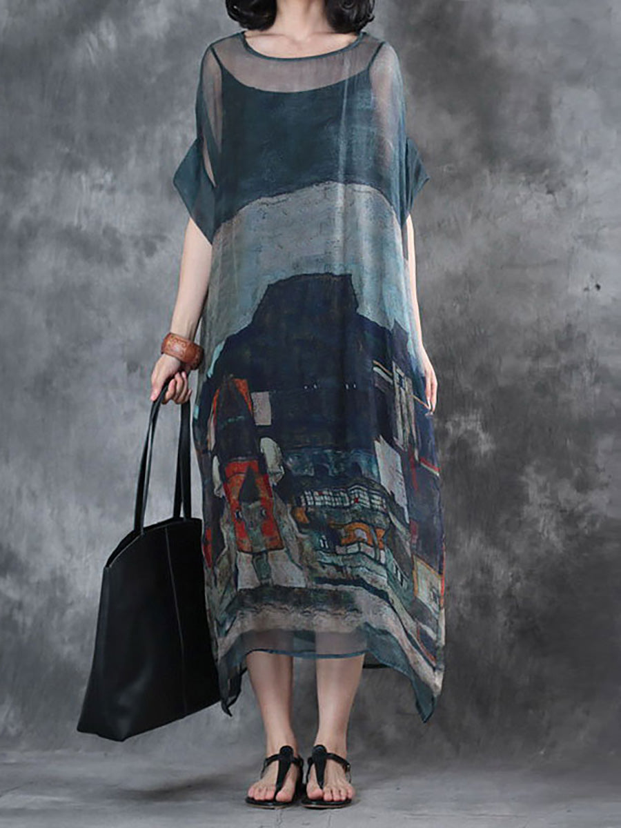 Florence™ | Maxi Dress | Gray Blue(Two Pieces:Dress + Vest) / M | Toronty Ottawa