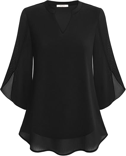 Olivia™ | Split-Sleeve Blouse | Black / S | Toronty Ottawa