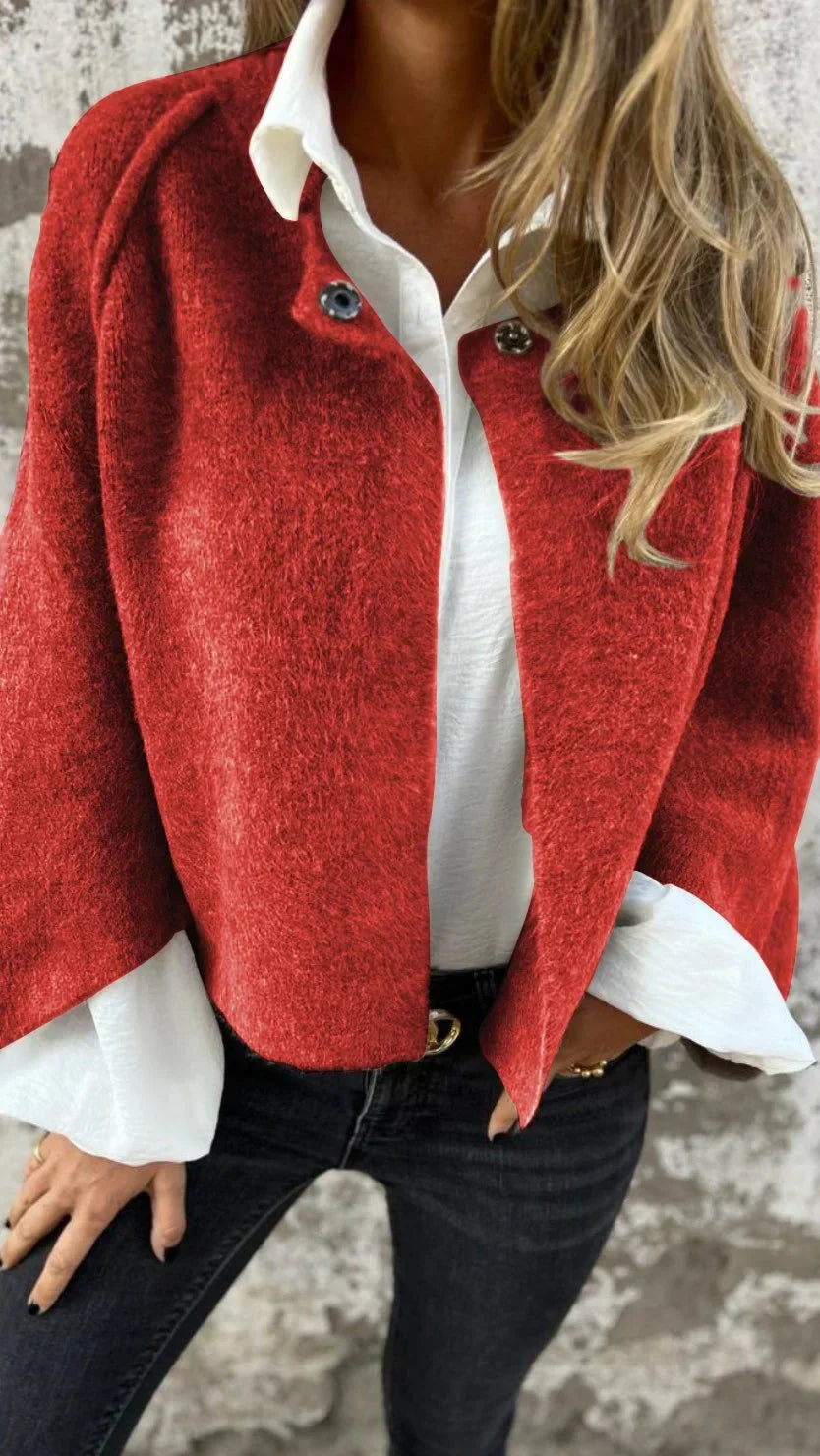 Celeste™ | Round-neck Coat | Brick / S | Toronty Ottawa