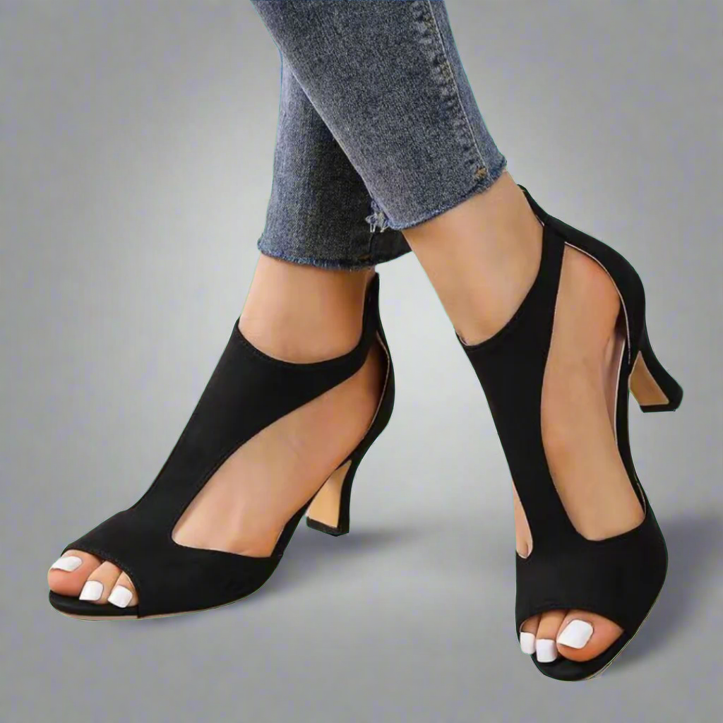 Sienna™ | Heeled Sandals | Black / 5 | Toronty Ottawa