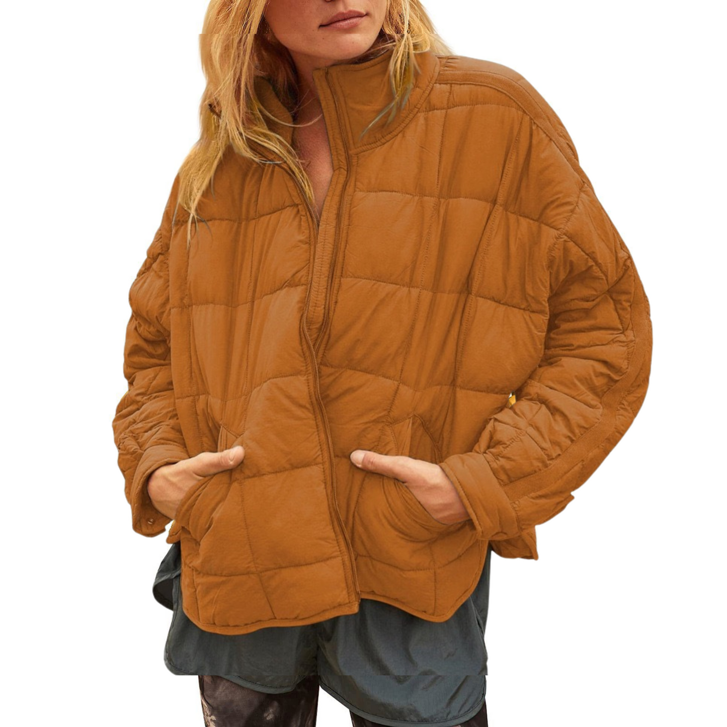 April | Lightweight Compact Zip Puffer Jacket