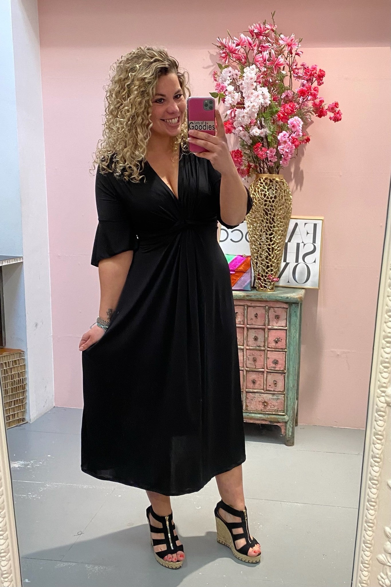 Lenox Soft-Touch Knotted Curve-Friendly Day Dress