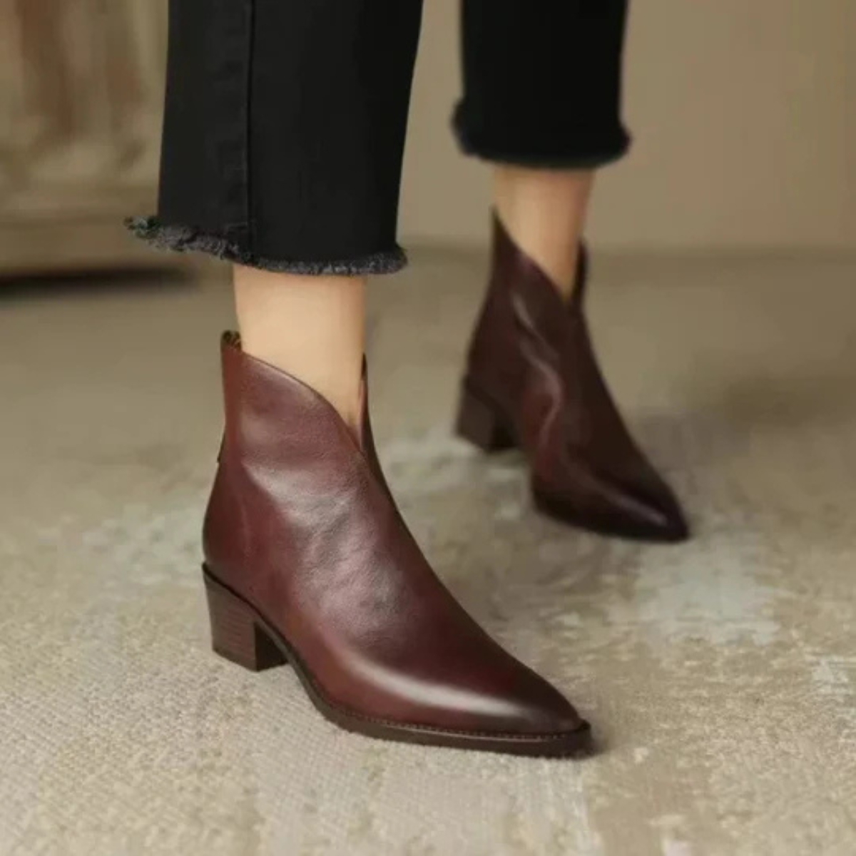 Anita Luxe Low-Heel Ankle Boots