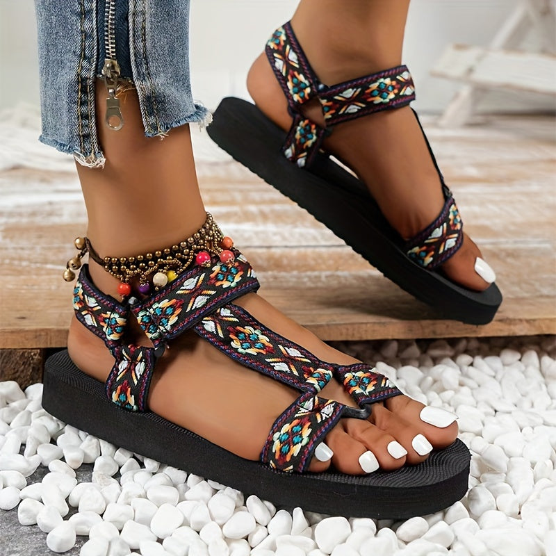 SavannaStride™ | Safari Sandals | Black Multicolor / 4.5 | Toronty Ottawa