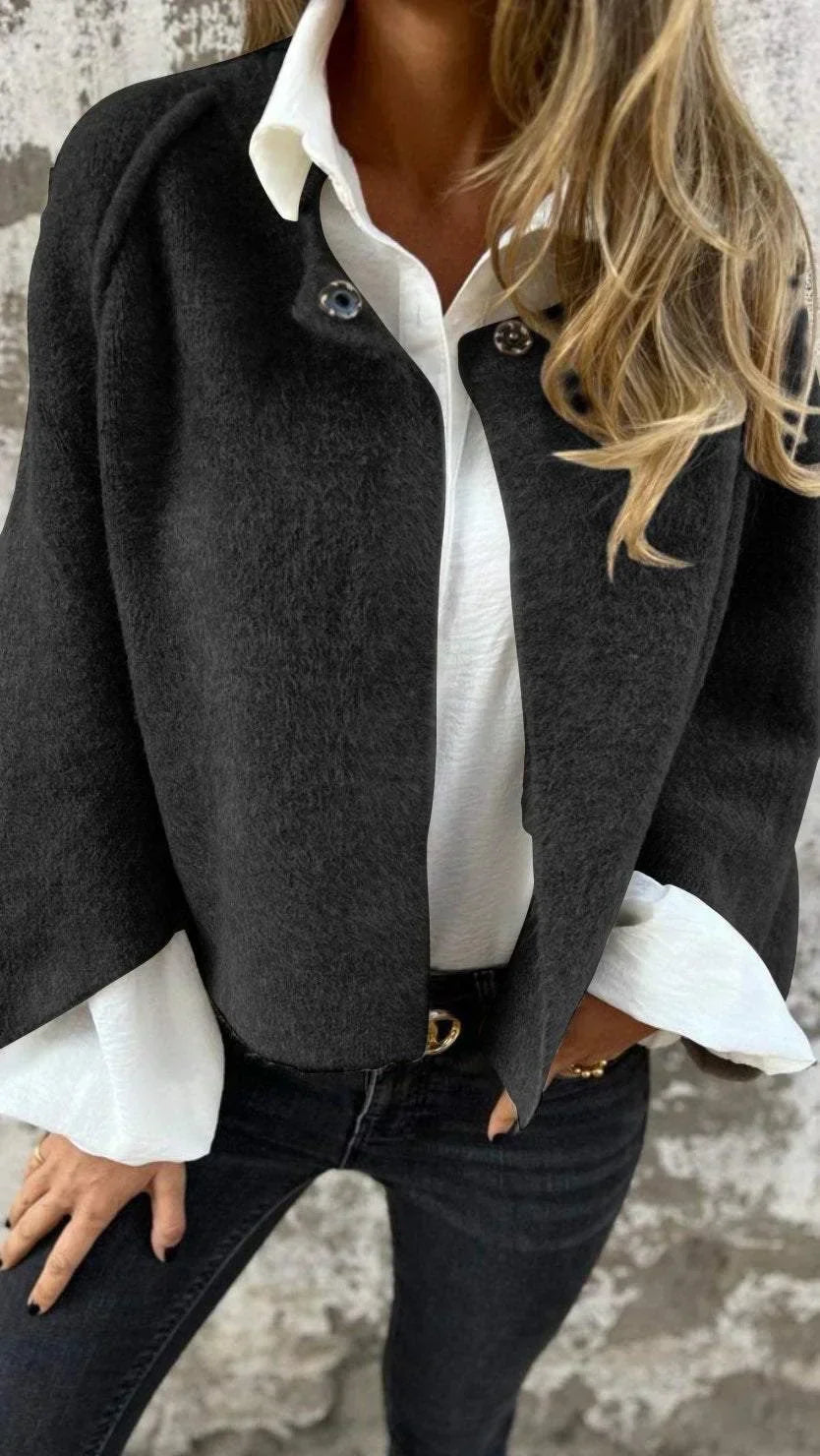 Celeste™ | Round-neck Coat | Black / S | Toronty Ottawa