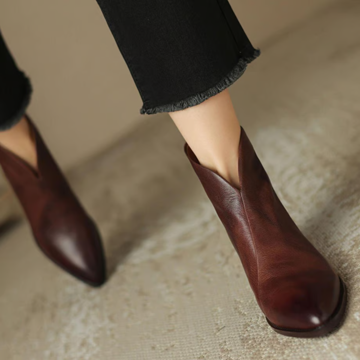 Anita Luxe Low-Heel Ankle Boots