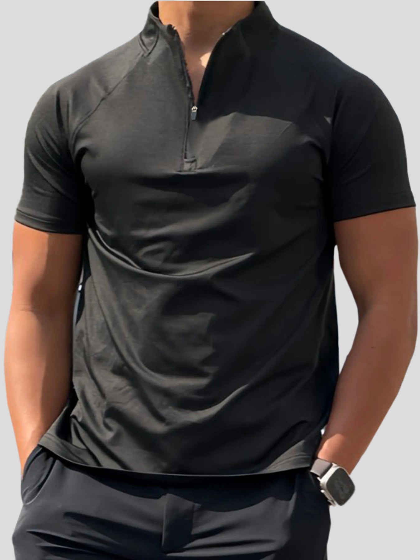 AeroFlex™ | Half-Zip Raglan | Classic Fit / Black / S | Toronty Ottawa