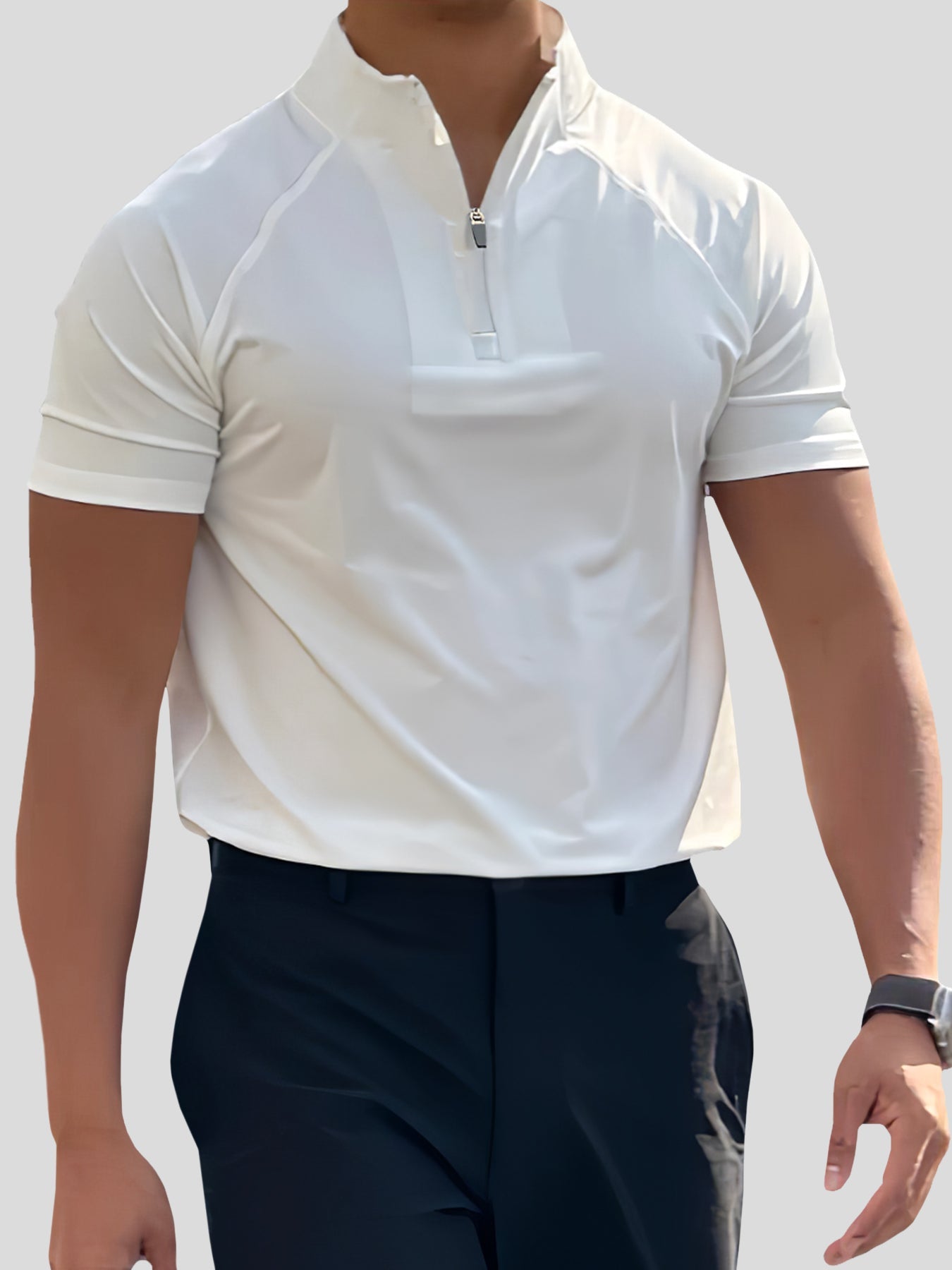 AeroFlex™ | Half-Zip Raglan | Classic Fit / White / S | Toronty Ottawa