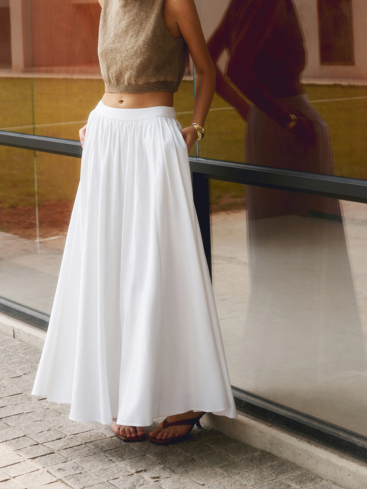 Solena™ | Maxi Skirt | White / XS | Toronty Ottawa