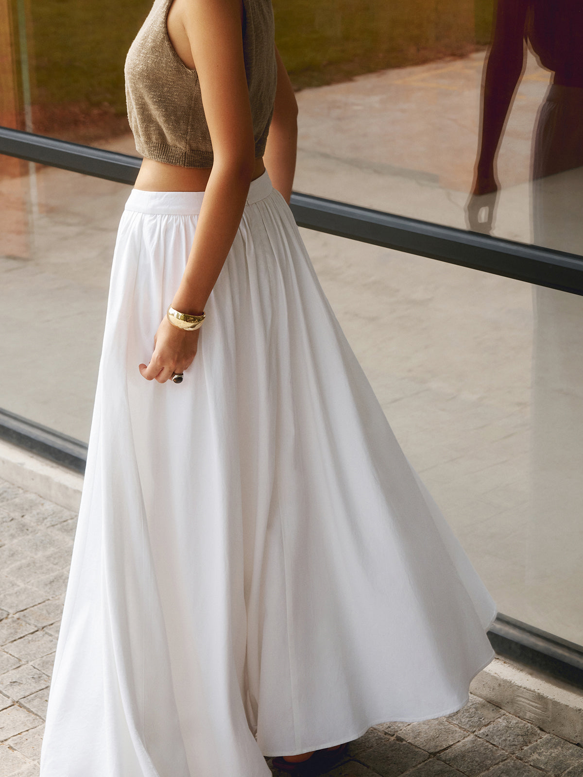 Solena™ | Maxi Skirt | White / XS | Toronty Ottawa