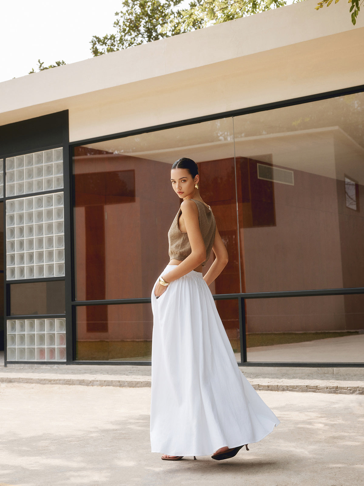 Solena™ | Maxi Skirt | White / XS | Toronty Ottawa