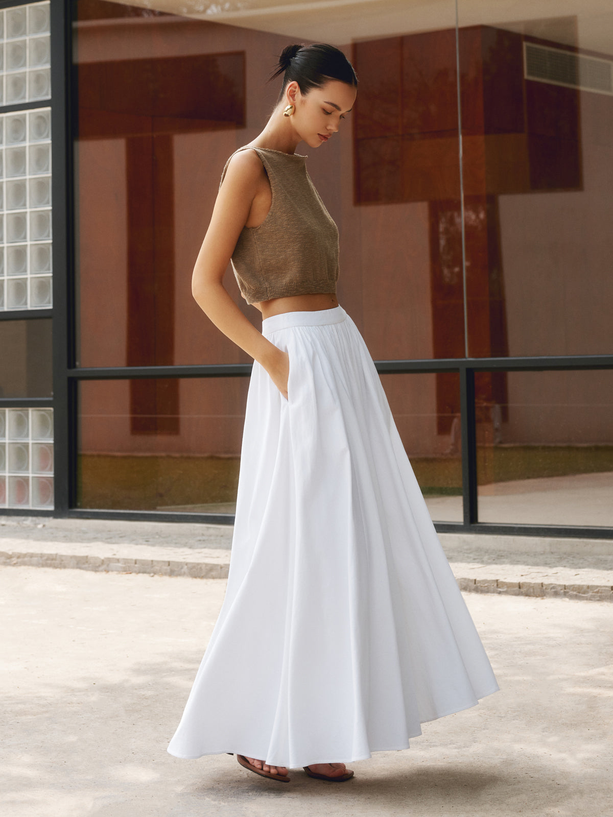 Solena™ | Maxi Skirt | White / XS | Toronty Ottawa