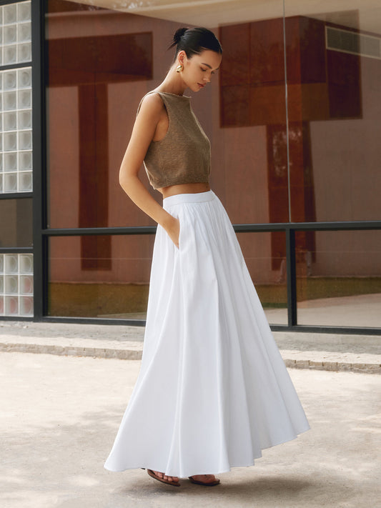 Solena™ | Maxi Skirt | White / XS | Toronty Ottawa