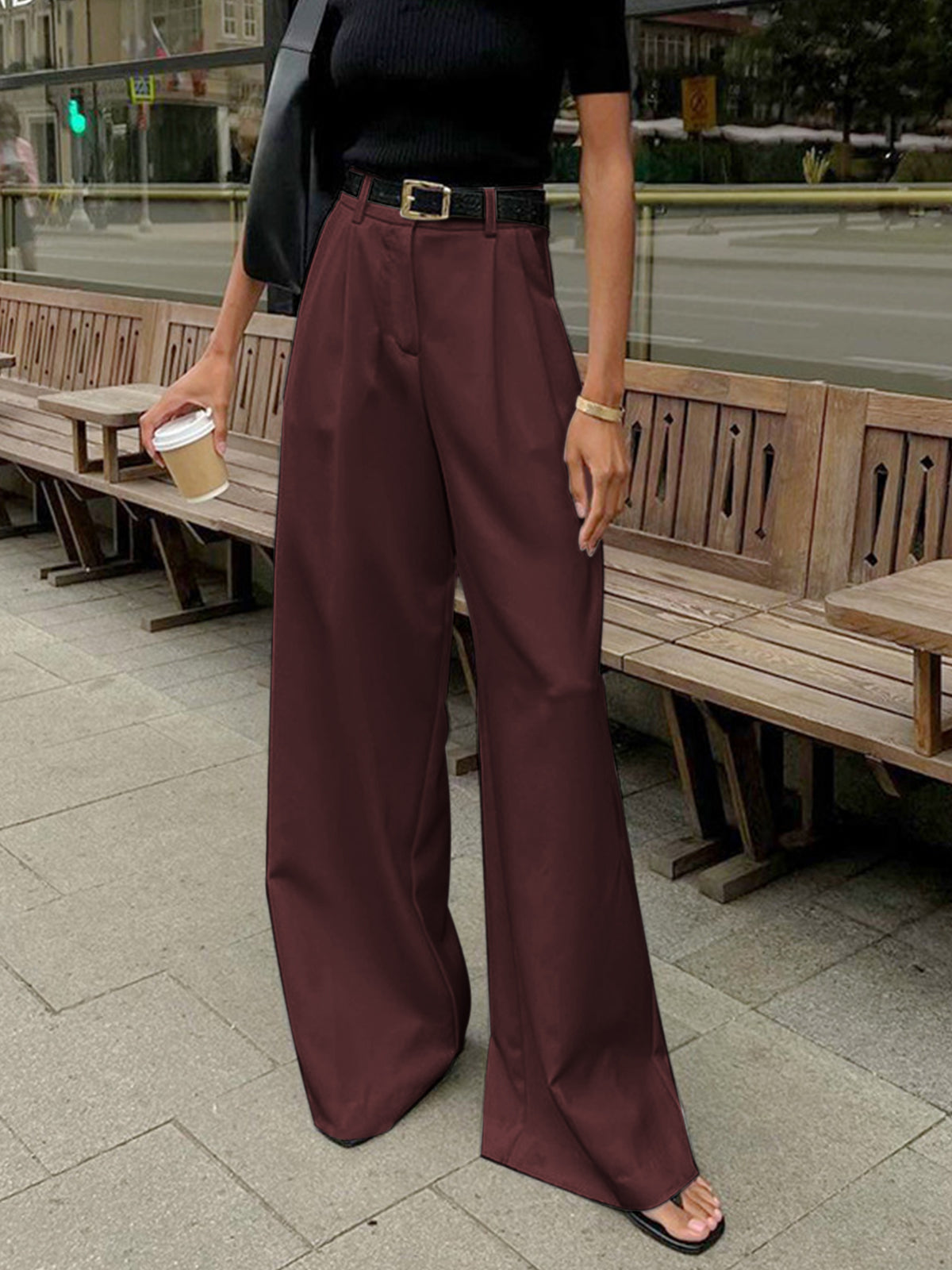 Solidy™ | Leg Pants | Burgundy / XS | Toronty Ottawa