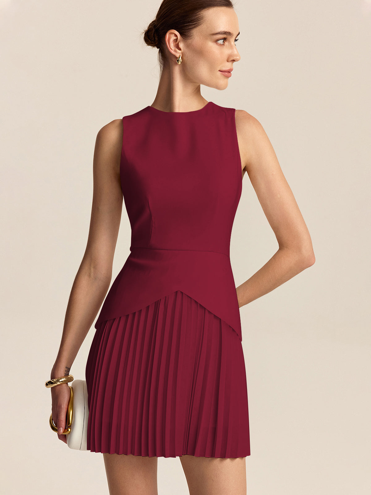 Nancy™ | Mini Dress | Burgundy / XS | Toronty Ottawa
