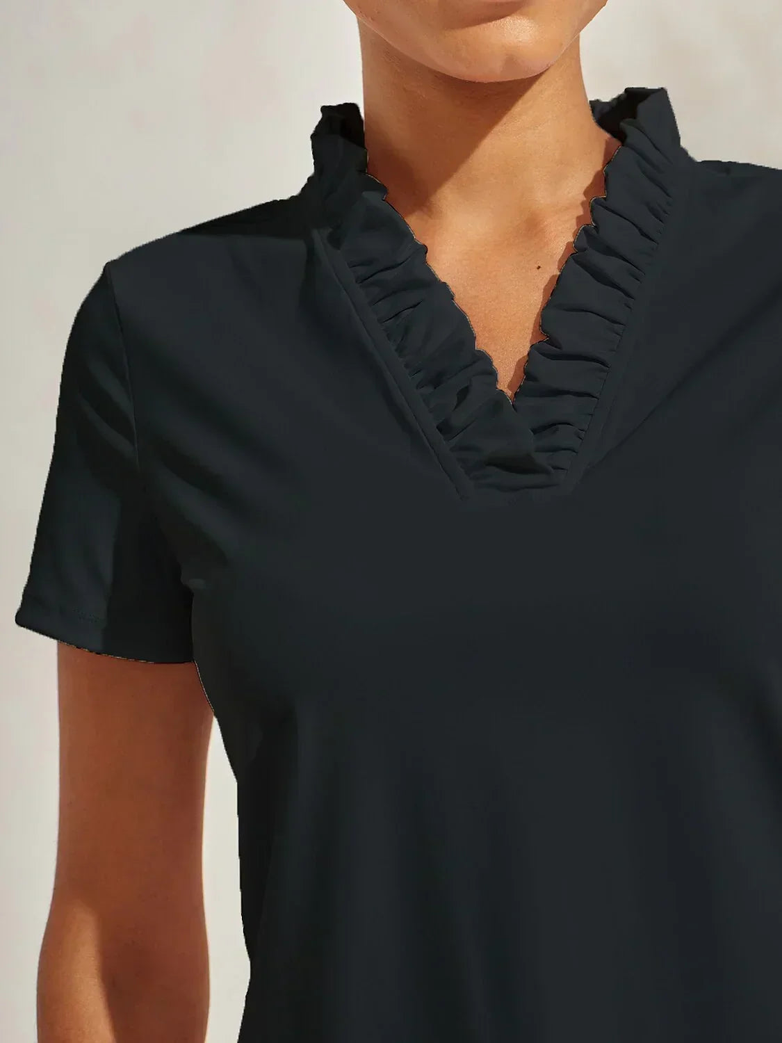BreezeLuxe™ | V-Neck Polo | Black / S | Toronty Ottawa