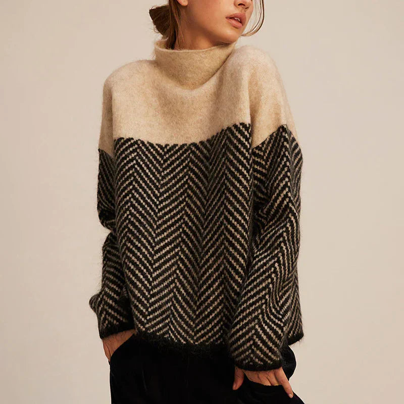 Olivia™ | Turtleneck Sweater | Beige / XS | Toronty Ottawa