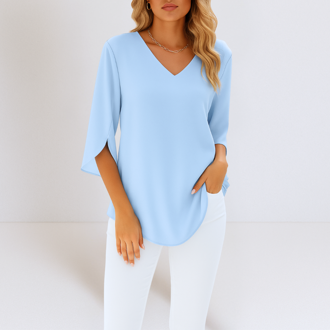 Celestia Breeze™ | Elegant Blouse | Blue / S | Toronty Ottawa
