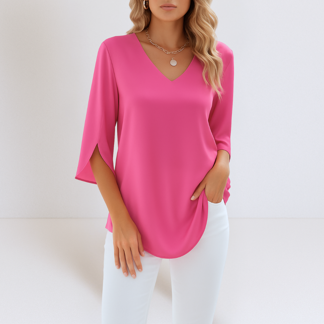 Celestia Breeze™ | Elegant Blouse | Pink / S | Toronty Ottawa