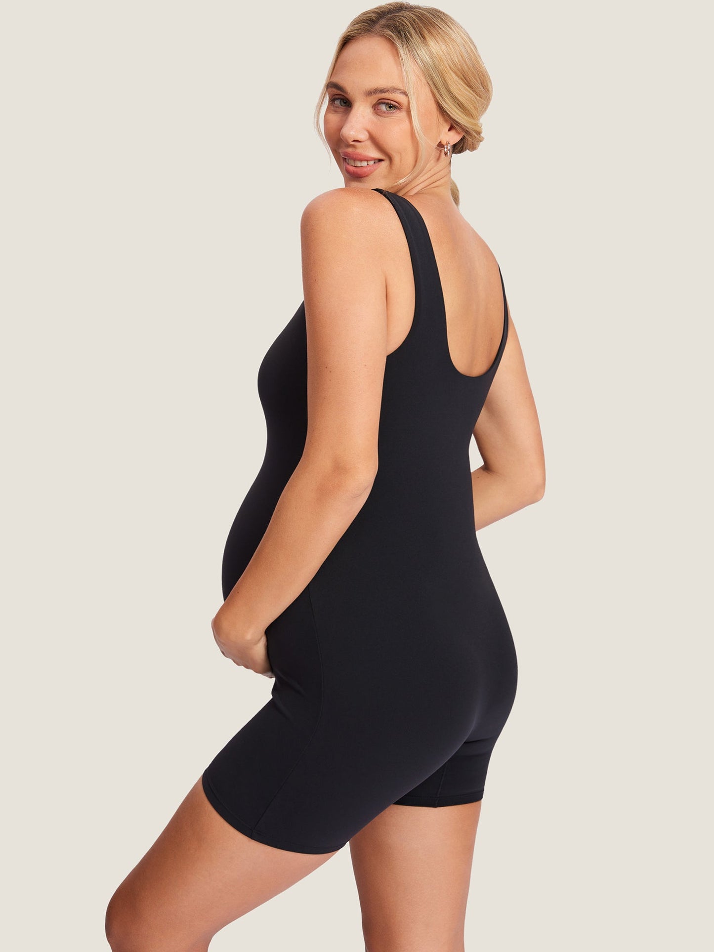 BellyBloom™ | Maternity Romper | Brown Purple / M | Toronty Ottawa