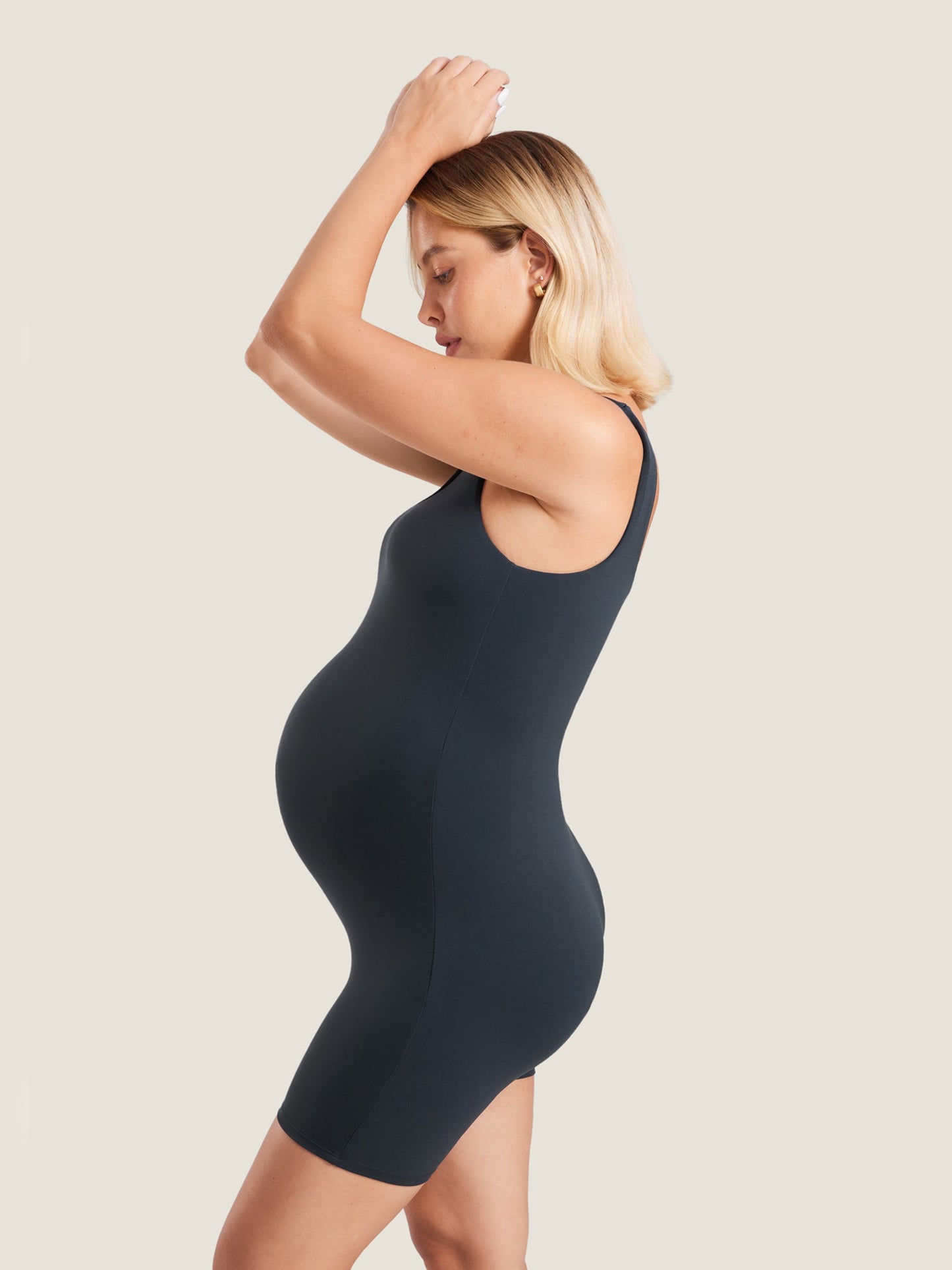 BellyBloom™ | Maternity Romper | Brown Purple / M | Toronty Ottawa