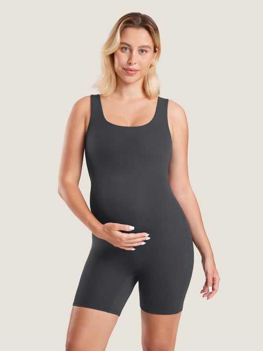 BellyBloom™ | Maternity Romper | Brown Purple / M | Toronty Ottawa