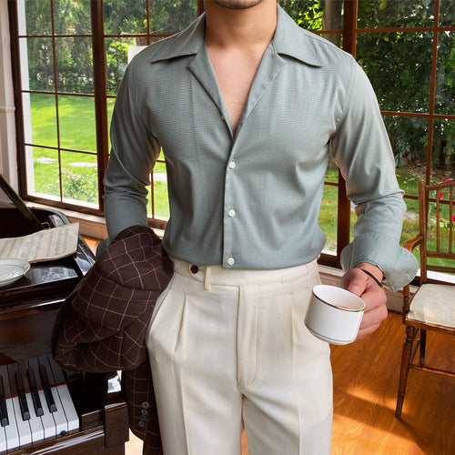 Bramley™ | Houndstooth Shirt | Green / S(US) | Toronty Ottawa